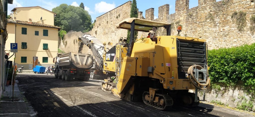 Asfaltatura via dei Bastioni Firenze Global service manutenzione strade